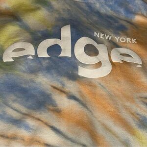 New York Hudson Yards Edge Tie Dye Hooded Sweatshirt Unisex Pullover Hoodie Sz L